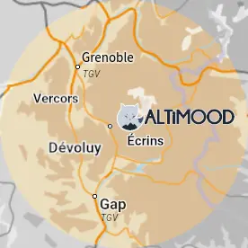 Kartta Gap Grenoble Etelä-Alpit