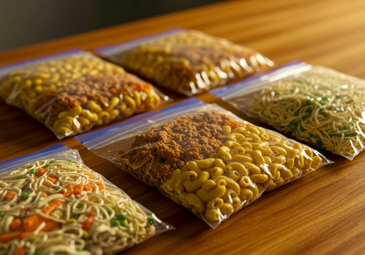 trek food in ziplock bags