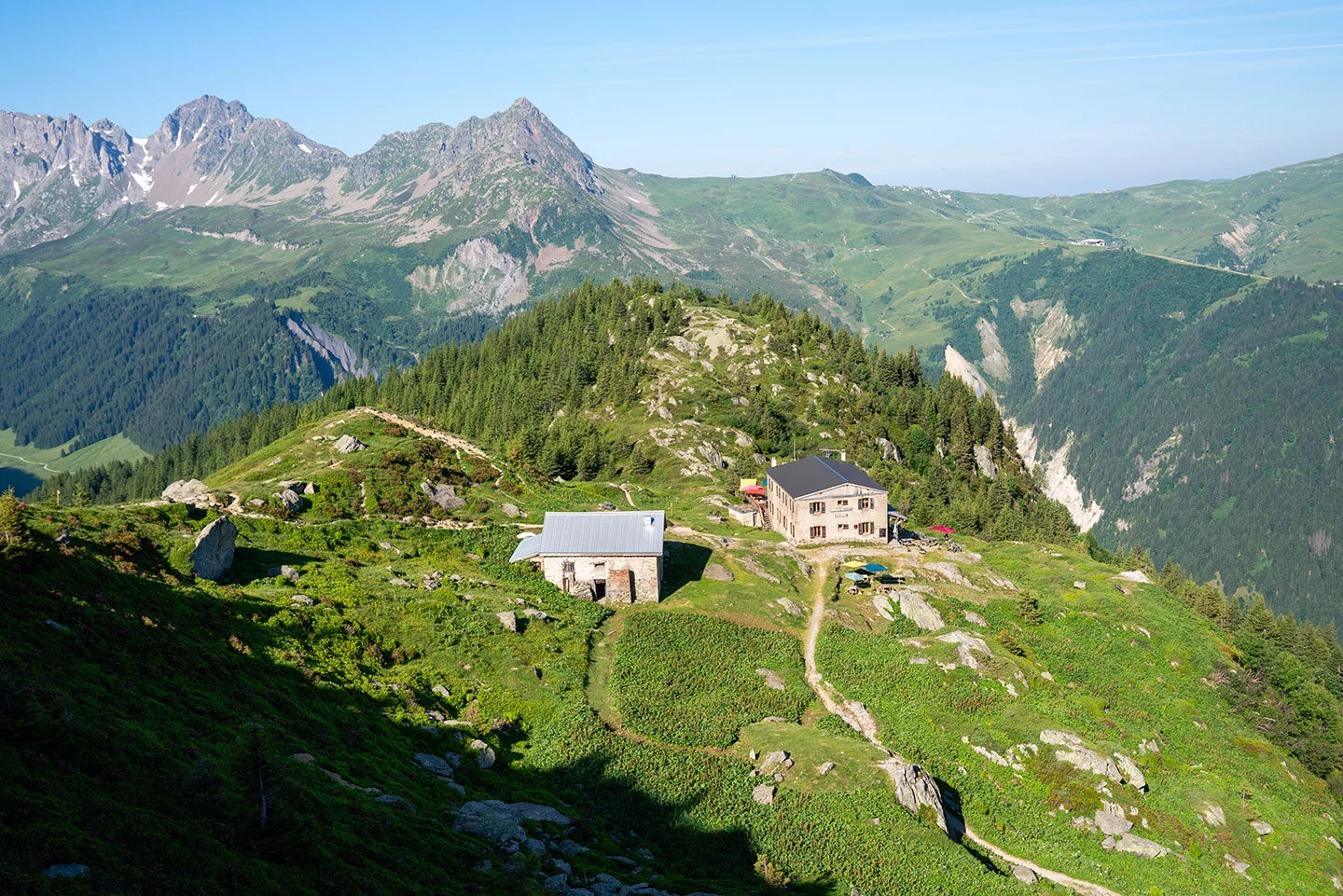 Refuge de Tré-la-Tête Val Montjoien yläpuolella