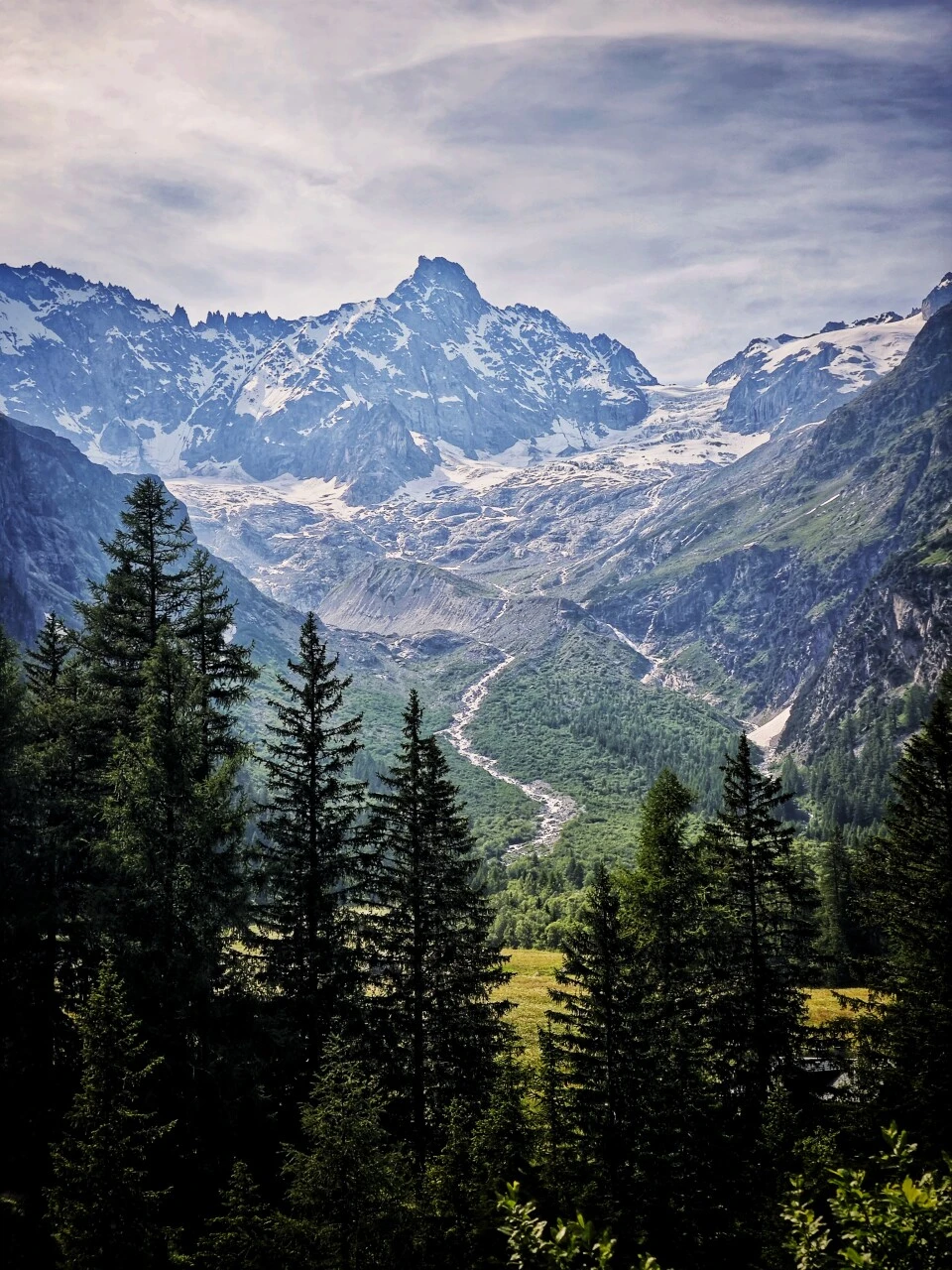 La Fouly jäätiköiden juurella, TMB etapin 6 päätös