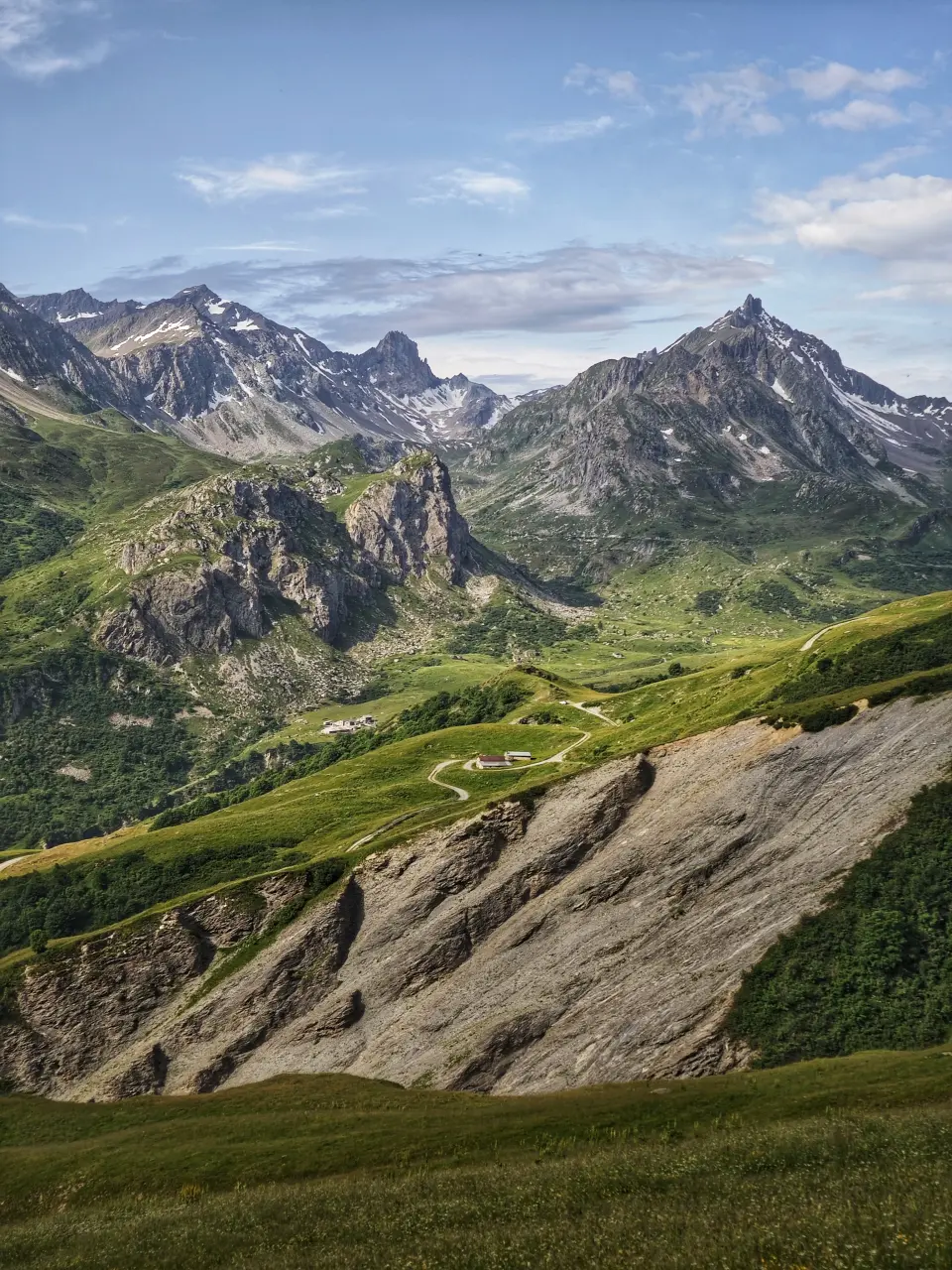 View of Col des Fours from Refuge des Mottets - TMB